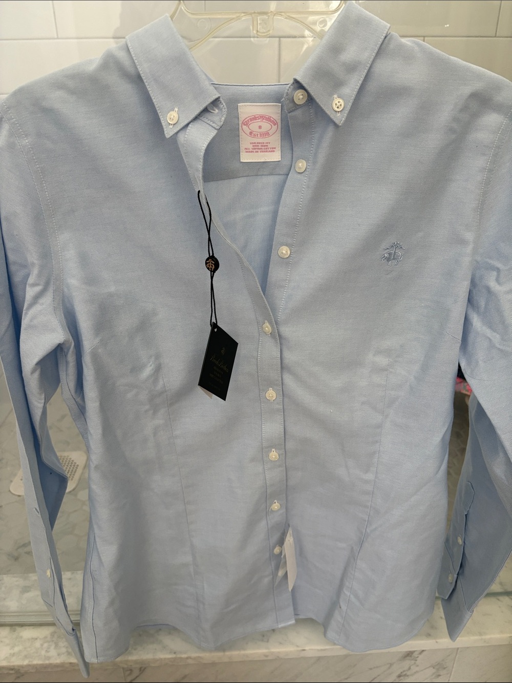 Women’s Brooks Brothers Pale Blue Button-Down Oxford Shirt